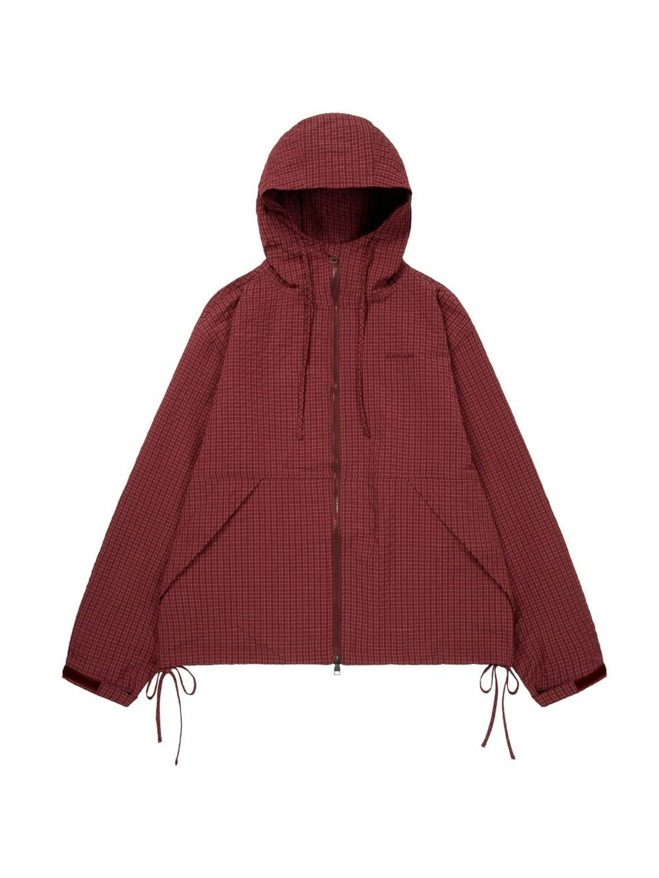 【AAKAM】Check Pattern Hooded Jacket