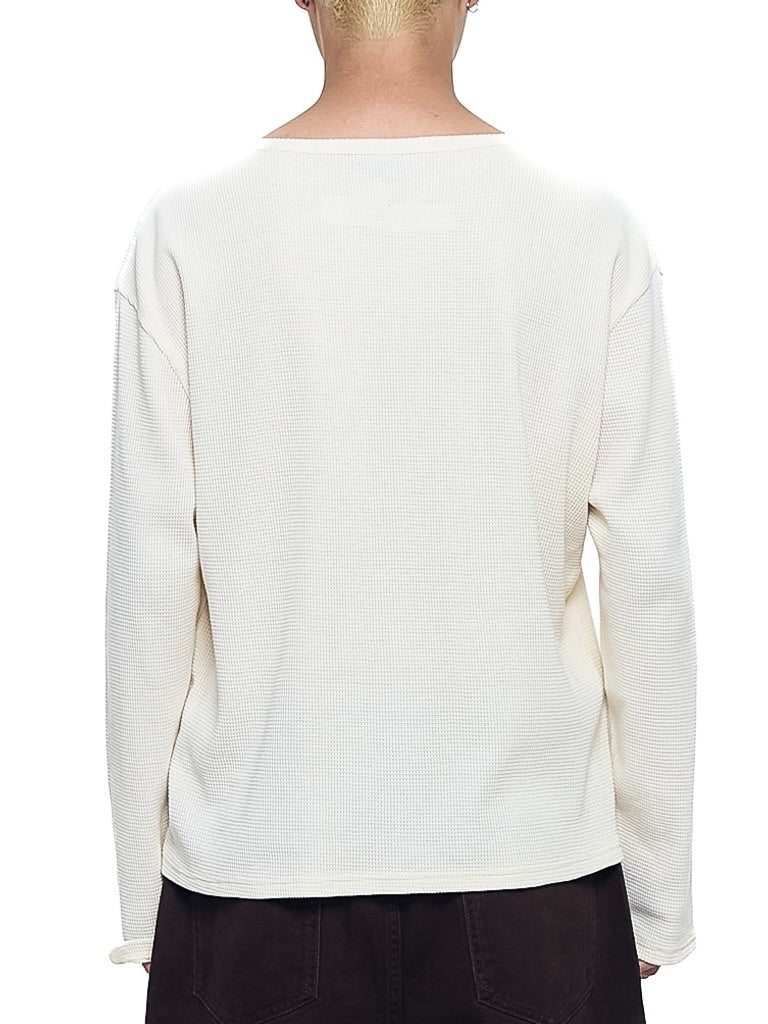 【AAKAM】Waffle Henry Neck Long Sleeve