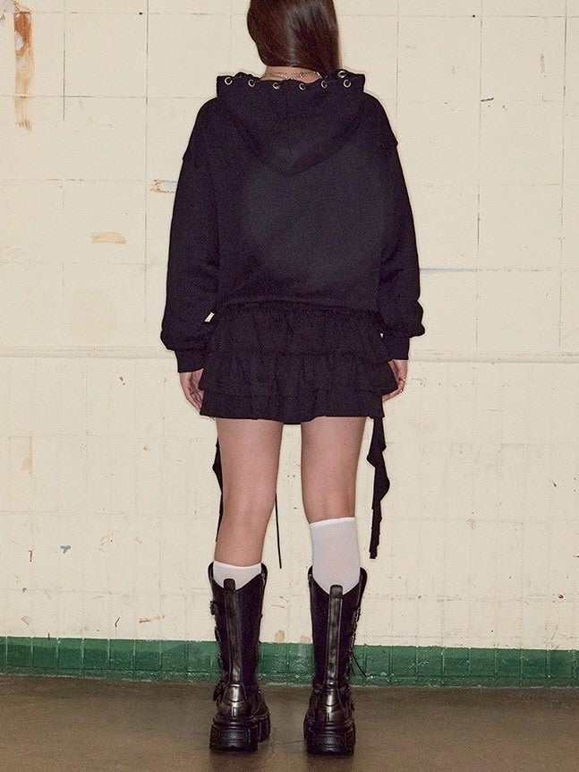 【NOT KNOWING】Gothic Cross Hood Zip Up / 【ノットノーイング】ゴシッククロスフードパーカー