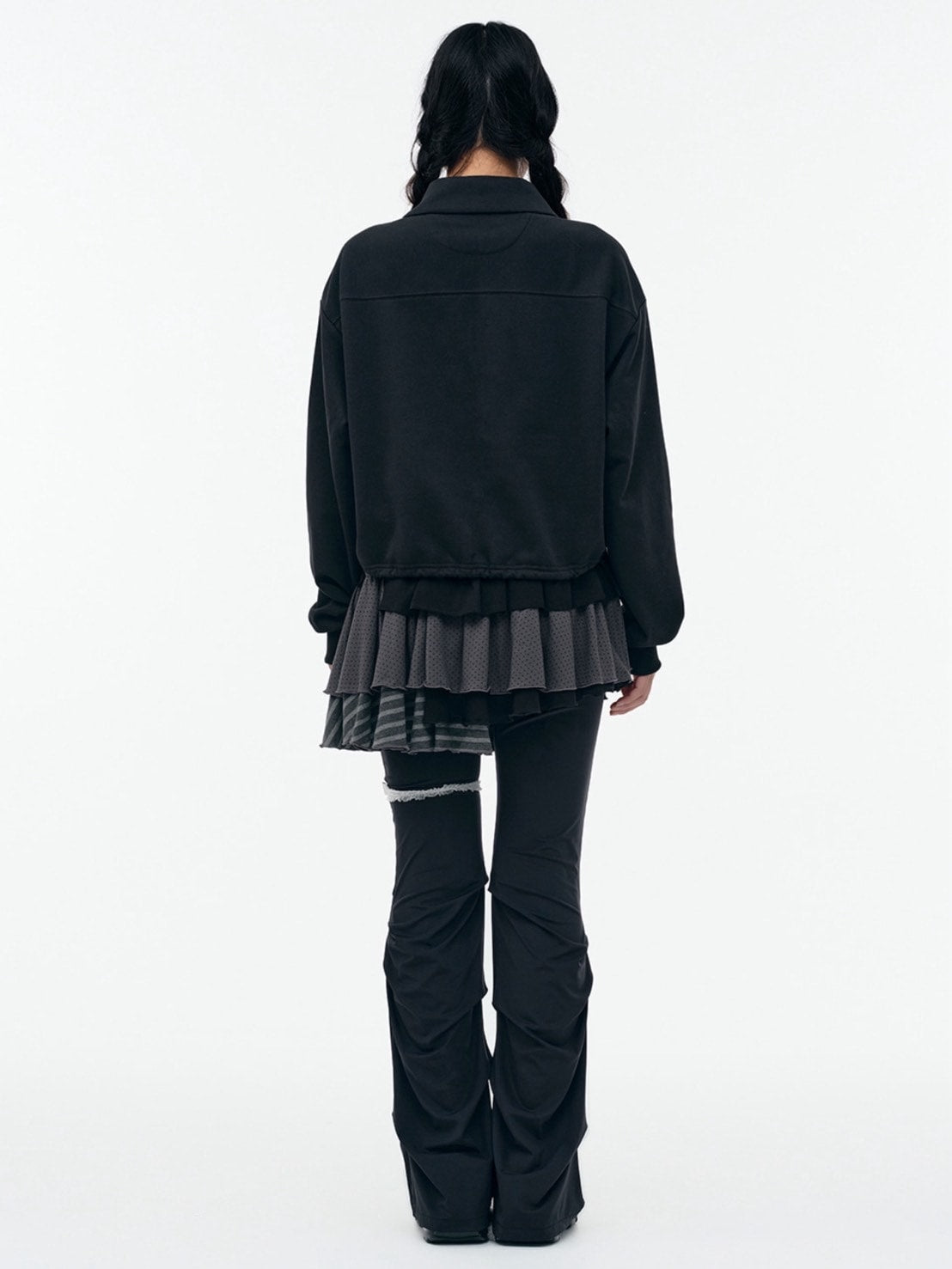 【TUOMIO】BANDED LAYERED SKIRT / 【トゥオミオ】バンディッドレイヤードスカート