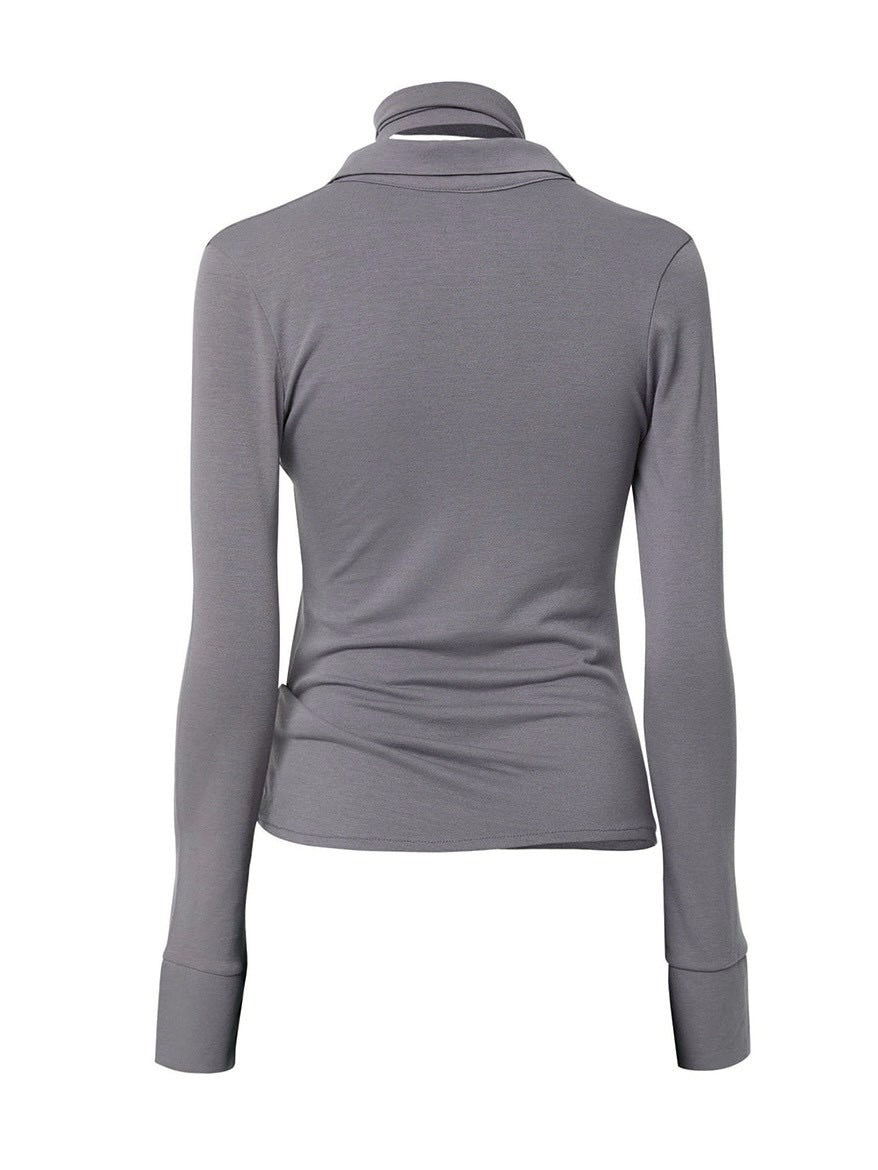 【FLAREUP】Asymmetrical Draped Shirt / 【フレアアップ】アシンメトリードレープシャツ