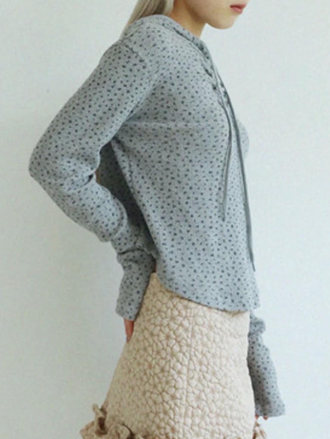 12/21 20:00 再販【Uglyshadow】FLOWER WAFFLE HOODIE