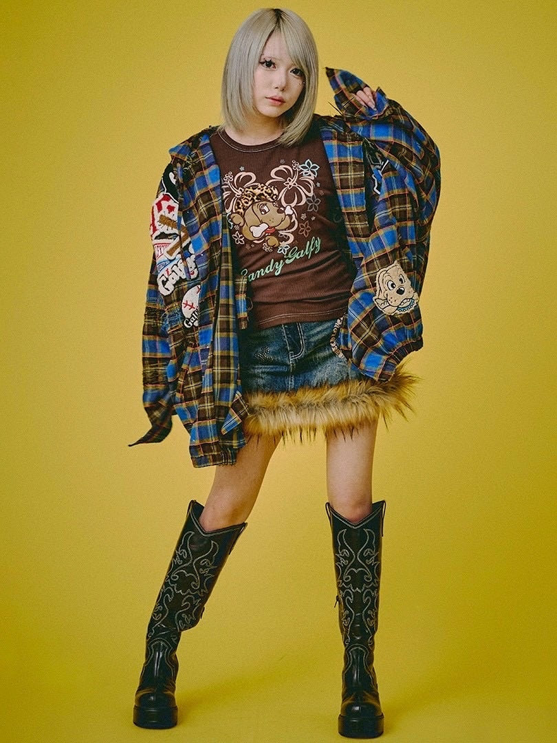 【GALFY】ぎゃるちゃんファーデニムミニ