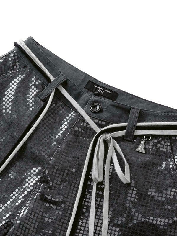 【The Boy Has No Patience】Transparent Pressed French Work Pants / 【ザボーイハズノーペーシェンス】ベルトストリングデニムパンツ