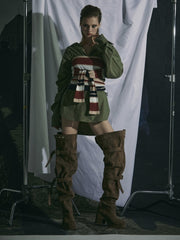 【GATELESS】BELT BUCKLE LOOSE LONG BOOTS / 【ゲートレス】ベルトバックルルーズロングブーツ