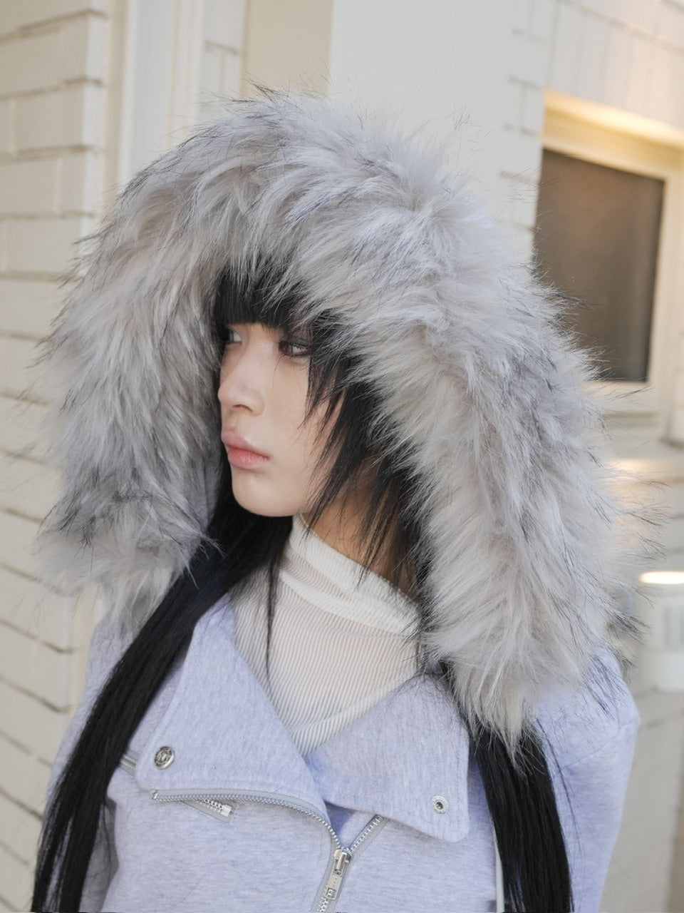 12/20 20:00発売【NOT KNOWING】RIDER FUR HOOD ZIP UP /【ノットノーイング】ライダーファーフードジップアップスウェット