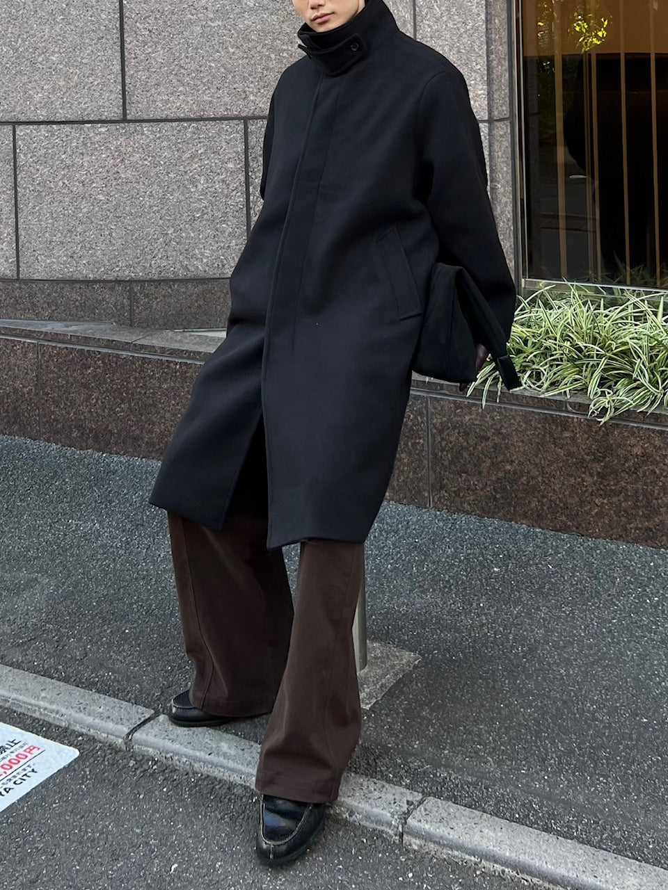 東京店WEB限定受注制【Chikashitsu +】balmacaan coat (3color