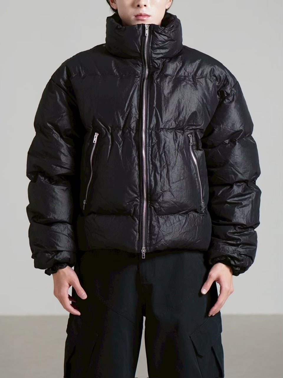 受注制【Chikashitsu +】cropped puffer jacket / 【チカシツプラス】クロップドパファージャケット (3color)