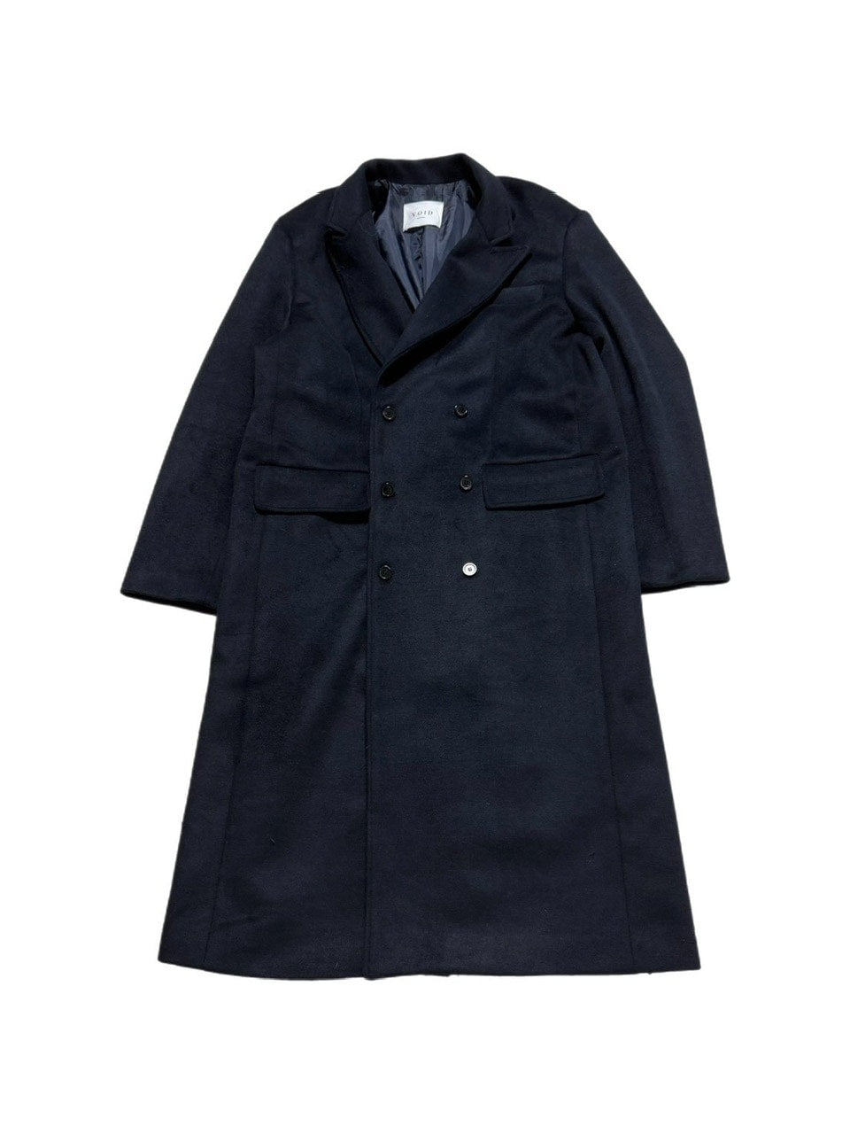 受注制【Chikashitsu +】overfit cashmere blend double long coat / 【チカシツプラス】オーバーフィットカシミヤブレンドダブルロングコート (3color)