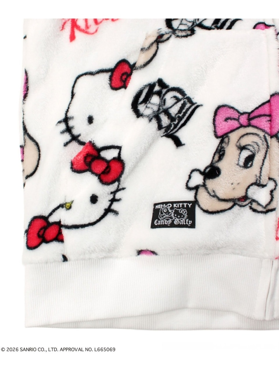 【GALFY×KITTY】ラブリーふわもこ3ピースSET UP / 【ガルフィー×キティー】総柄猫耳３ピースセットアップ