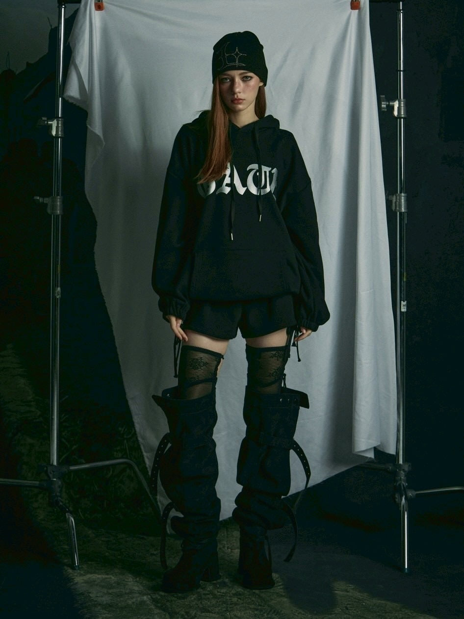 【GATELESS】RHINESTONE LOGO BEANIE / 【ゲートレス】ラインストーンロゴニット帽