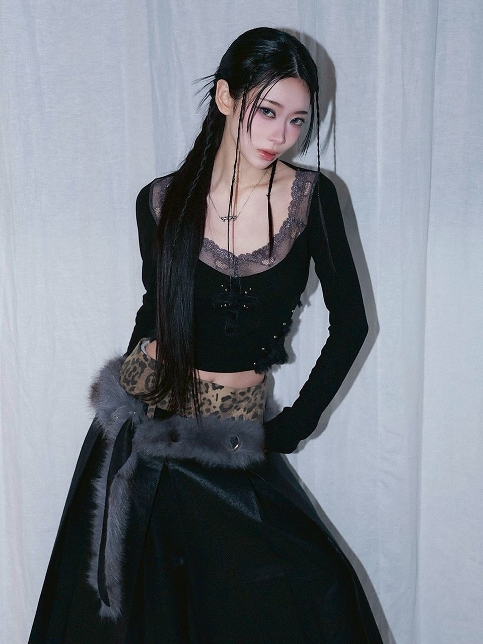 1/2 20:00発売【CHERRYQUIRI】fur loop eyelet belt