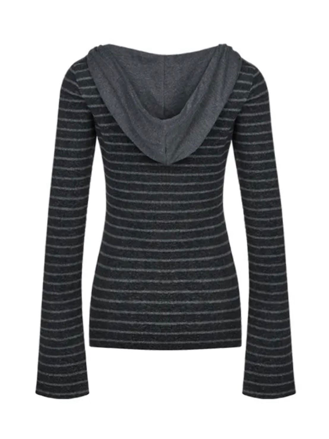 【NOT KNOWING】U Neck Stud PK Hoodie