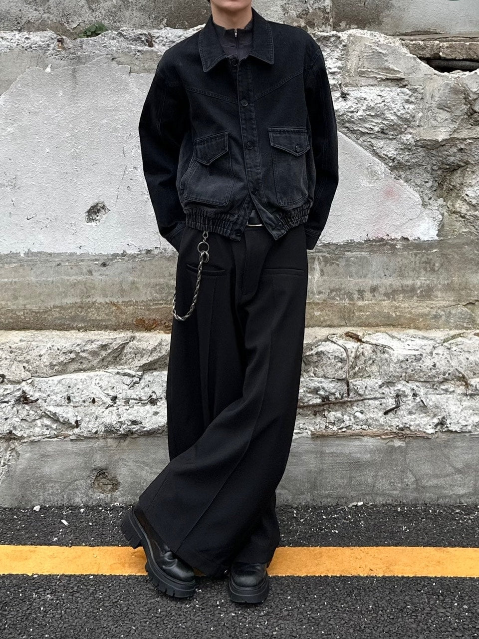 大阪店WEB限定受注制【Chikashitsu＋】washed denim work jacket / 【チカシツプラス】ウォッシュドデニムワークジャケット