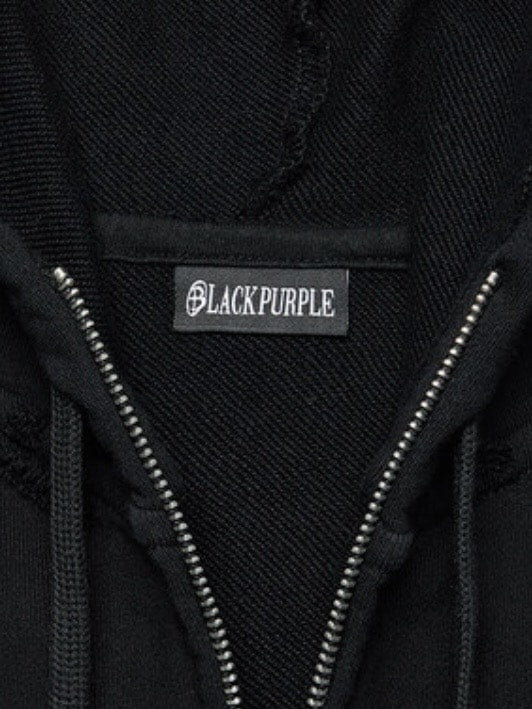 【BLACK PURPLE】Shadow Loop Zip-Up Hoodie