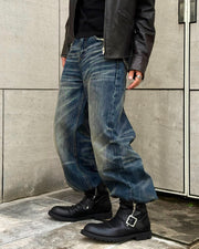 国際配送【RENOL】heavyweight washed denim pants