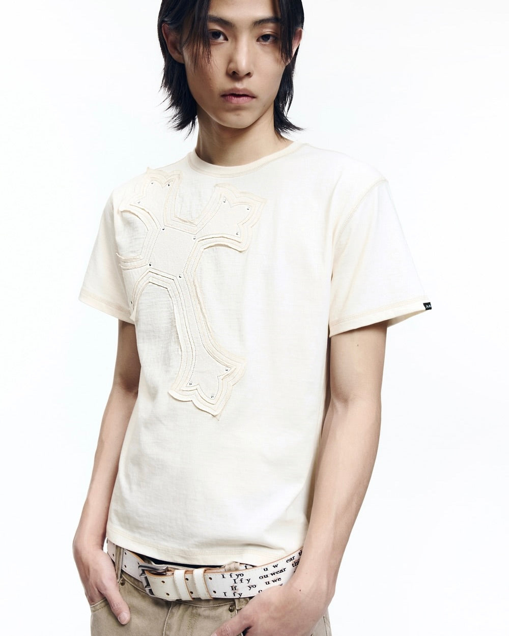 【AAKAM】Big Patch CROS2 Half Top