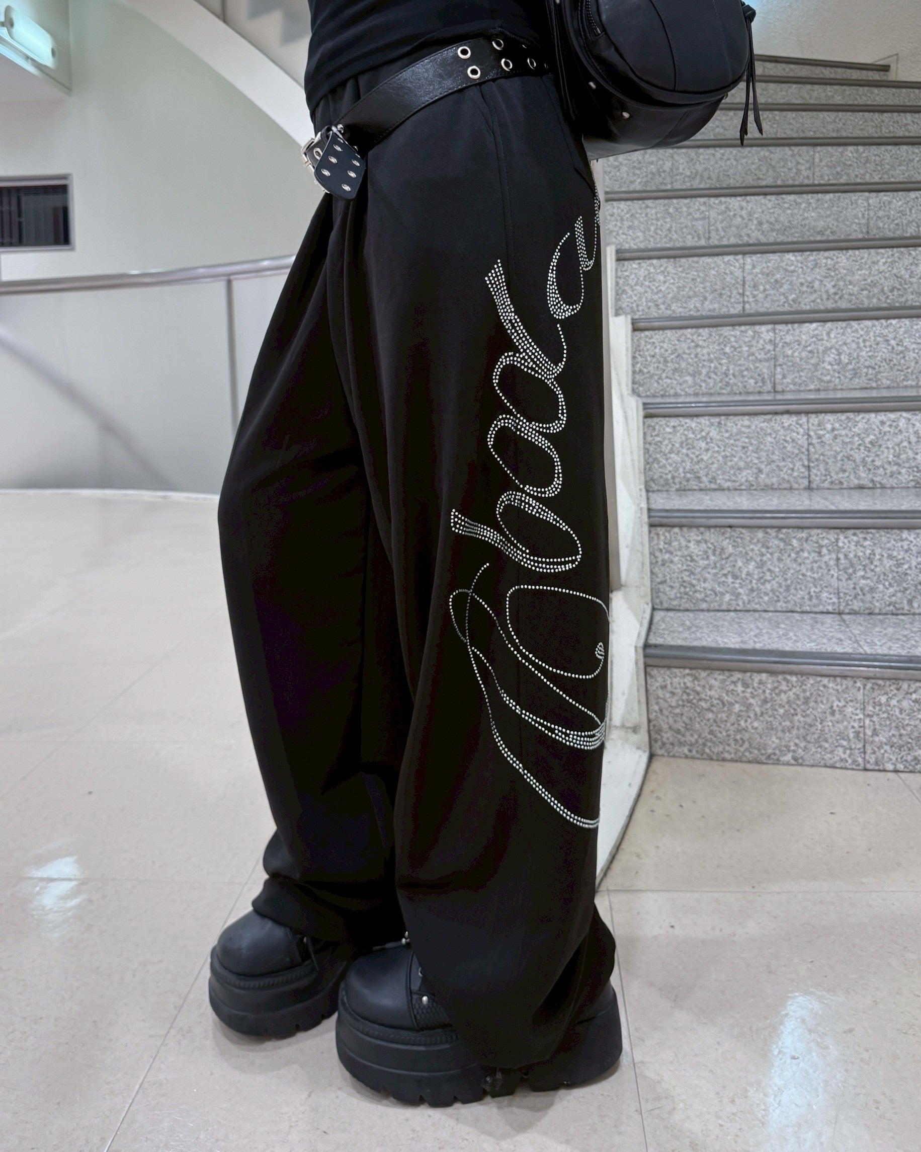 受注制【nmtc+】Neut Crystal Drawstring Pants (2color)