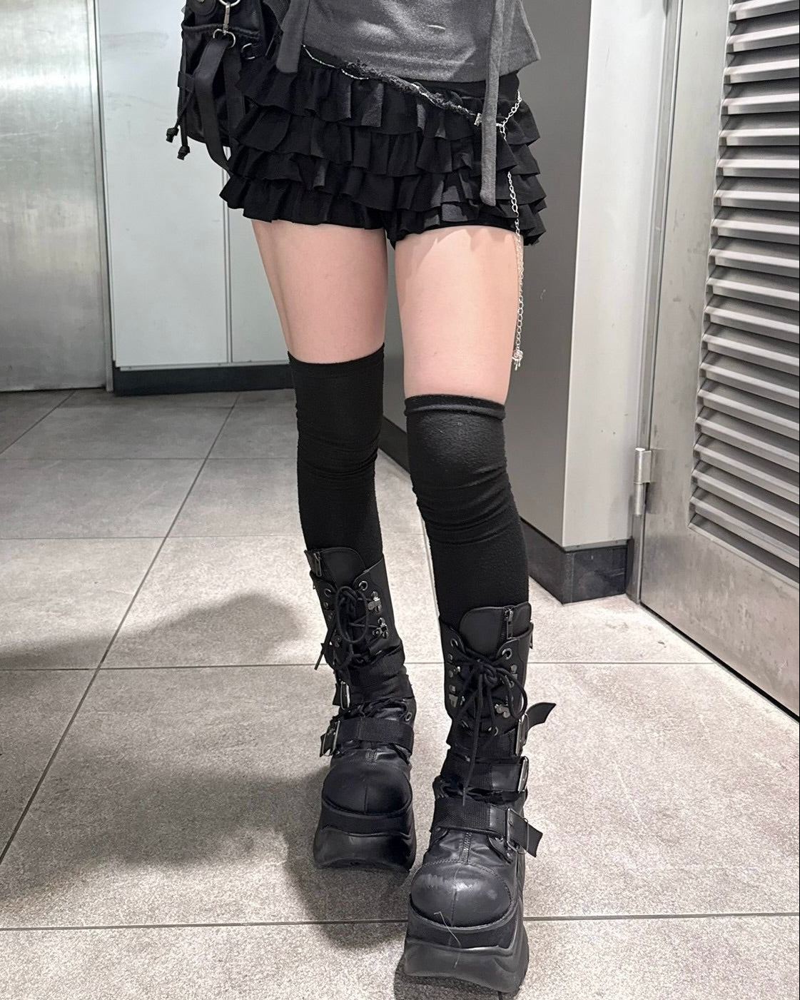 受注制【nmtc+】Tiered skirt pants (3color)
