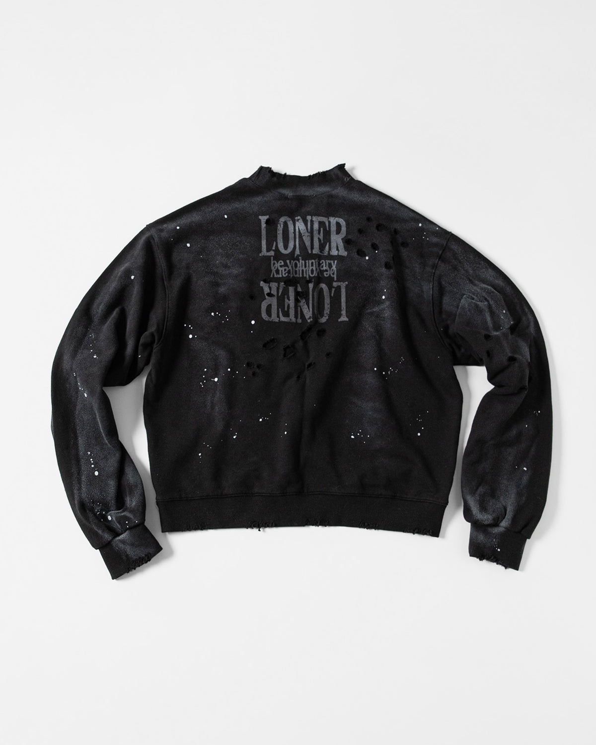 【roaringrad】Cross Damage Sweat Shirt