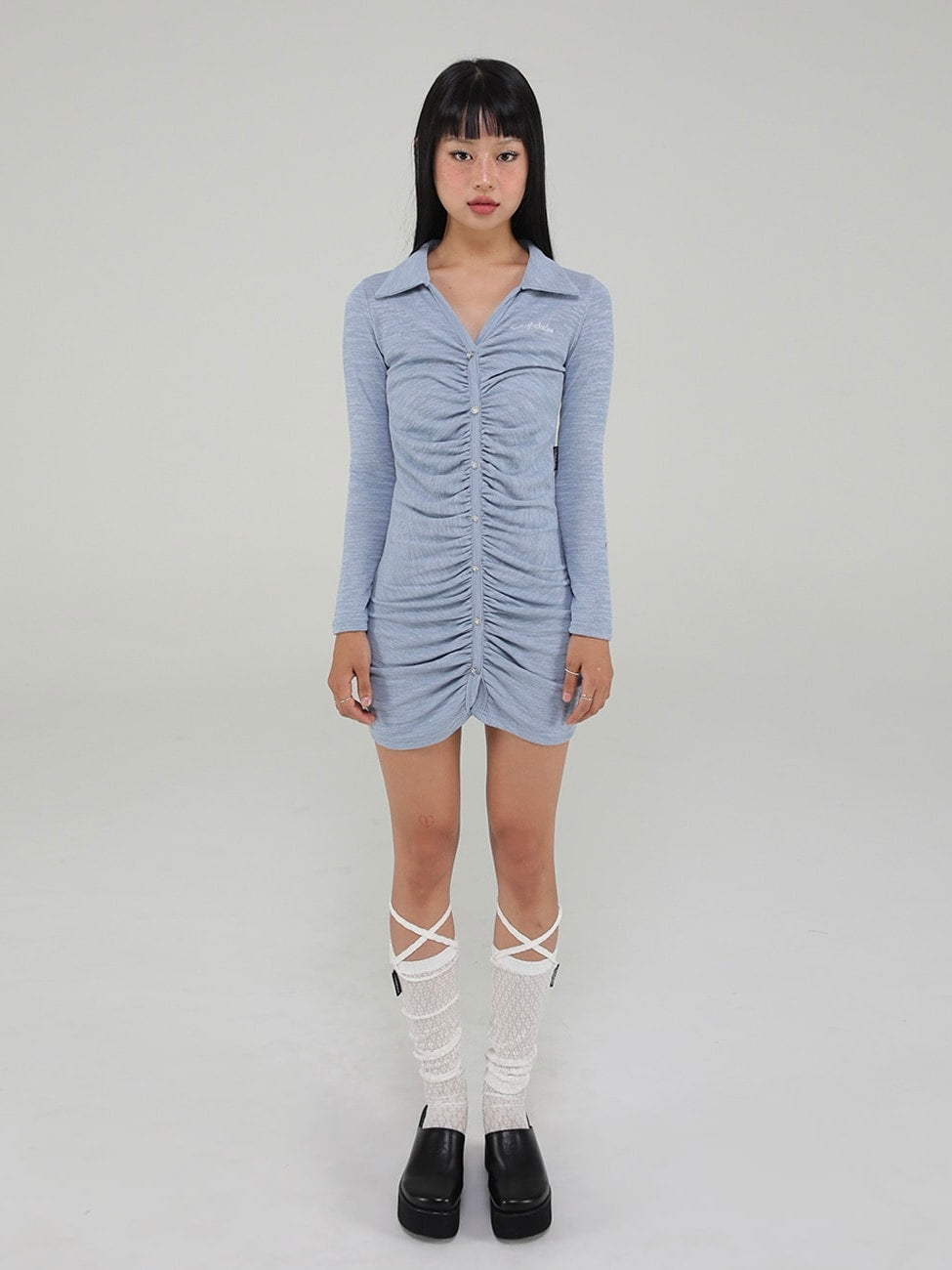 12/21 20:00 再販【Uglyshadow】LACE LONG SOCKS (5color)