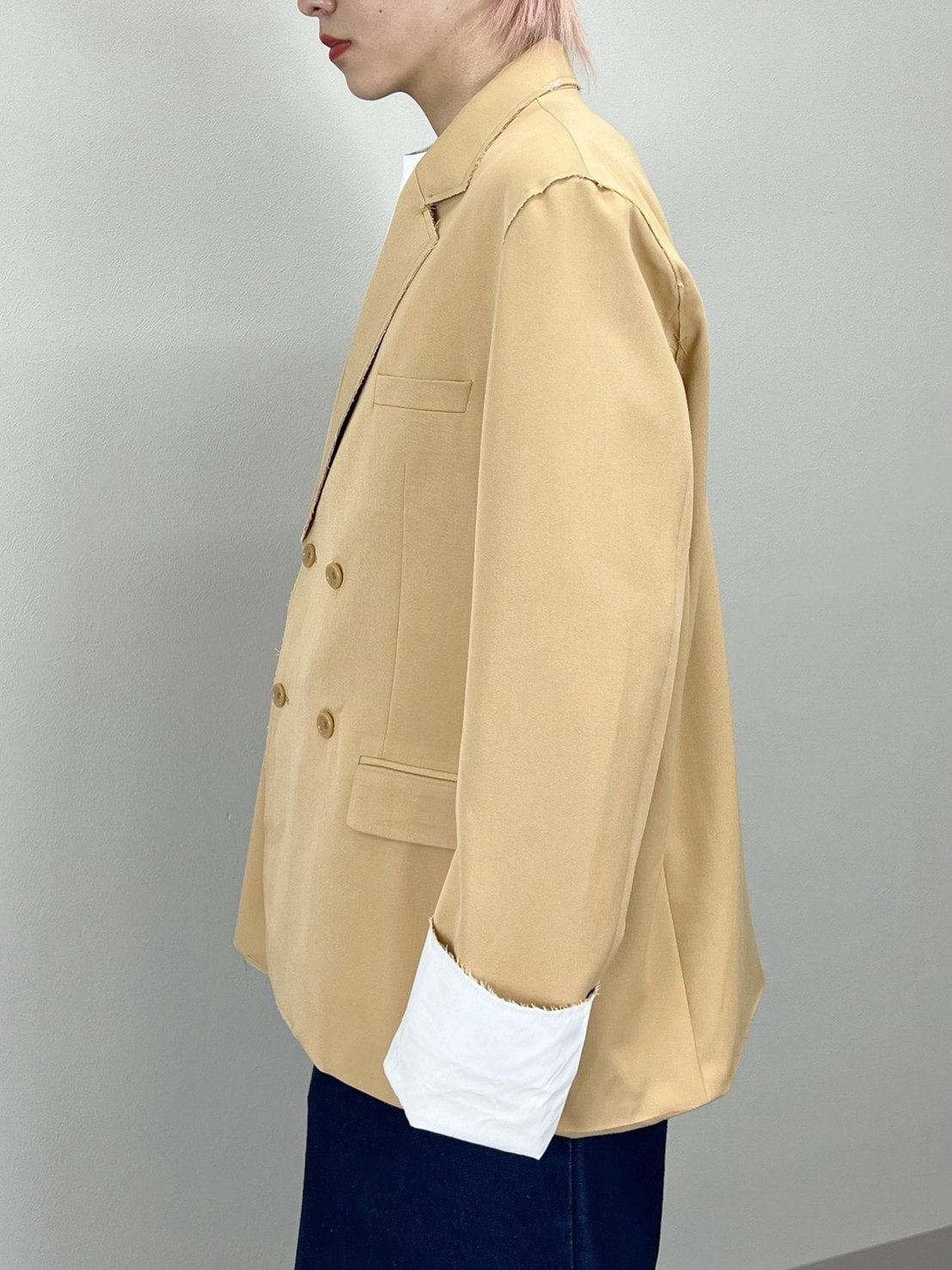 受注制【Chikashitsu +】bi-color double jacket (2color)