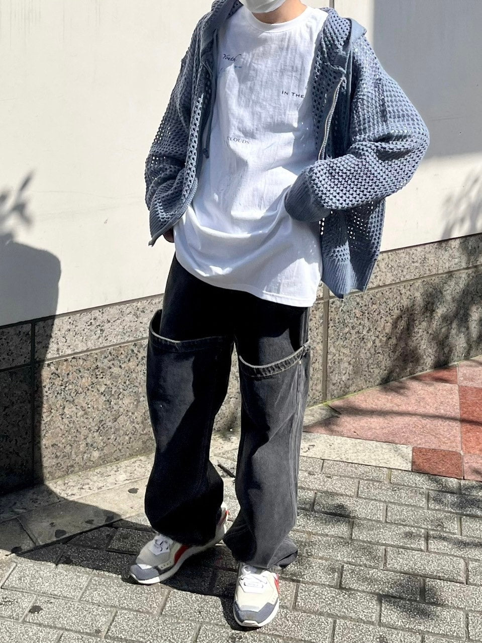 受注制【Chikashitsu +】docking 2way denim pants