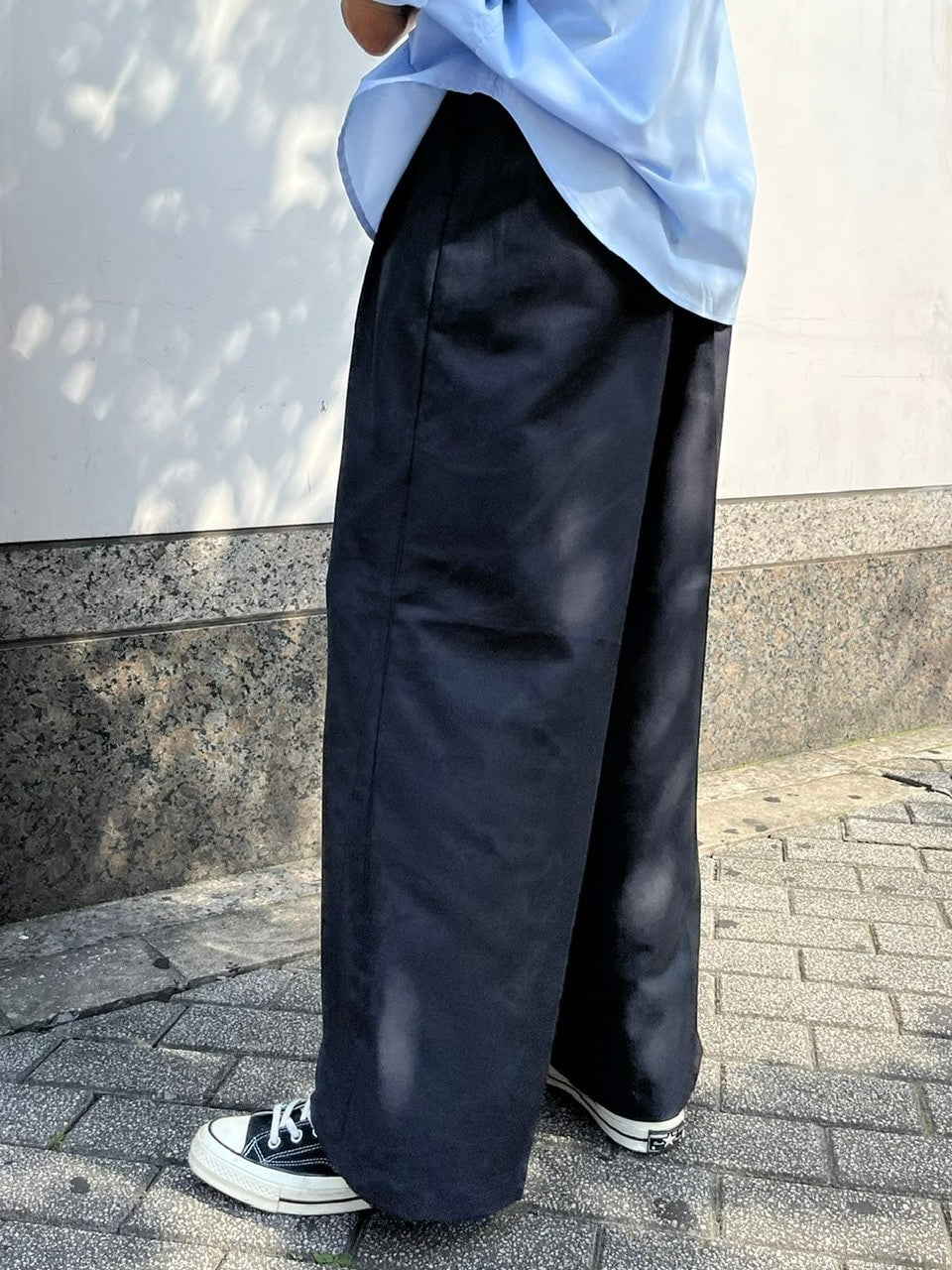 受注制【Chikashitsu +】wide tuck slacks (3color)
