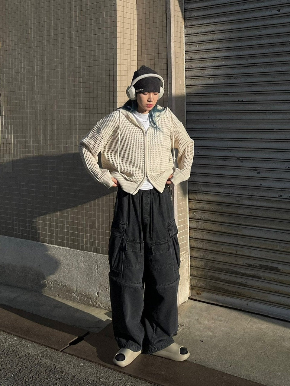 受注制【Chikashitsu +】mesh zip hoodie (5color) / 【チカシツプラス】メッシュ長袖ジップパーカー