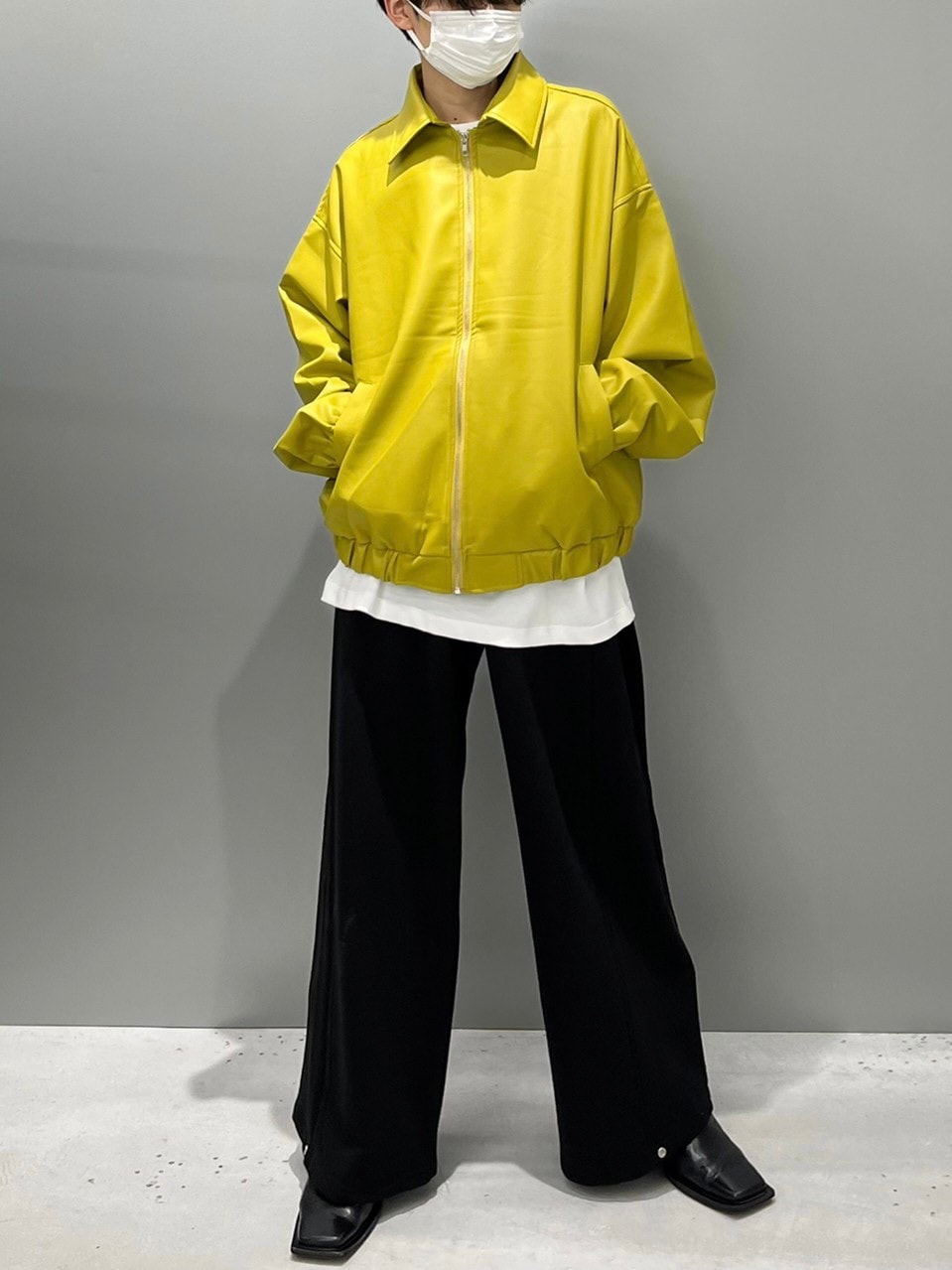 受注制【Chikashitsu +】leather blouson (3color)