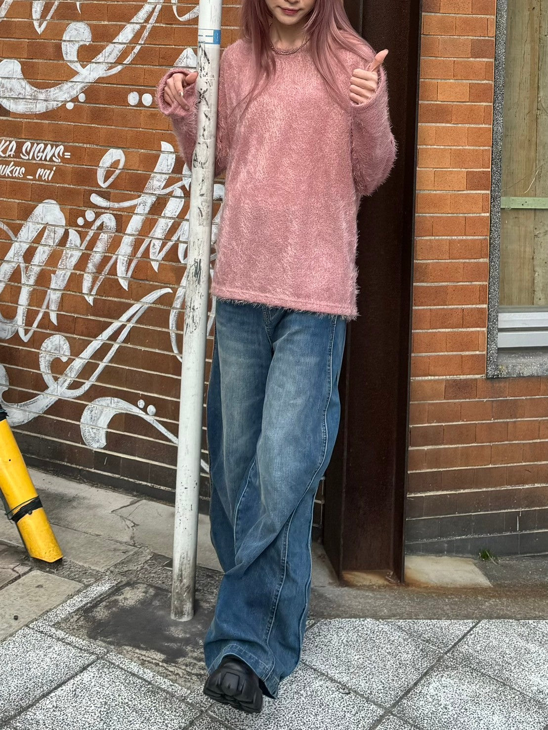 受注制【Chikashitsu +】shaggy knit (5color)