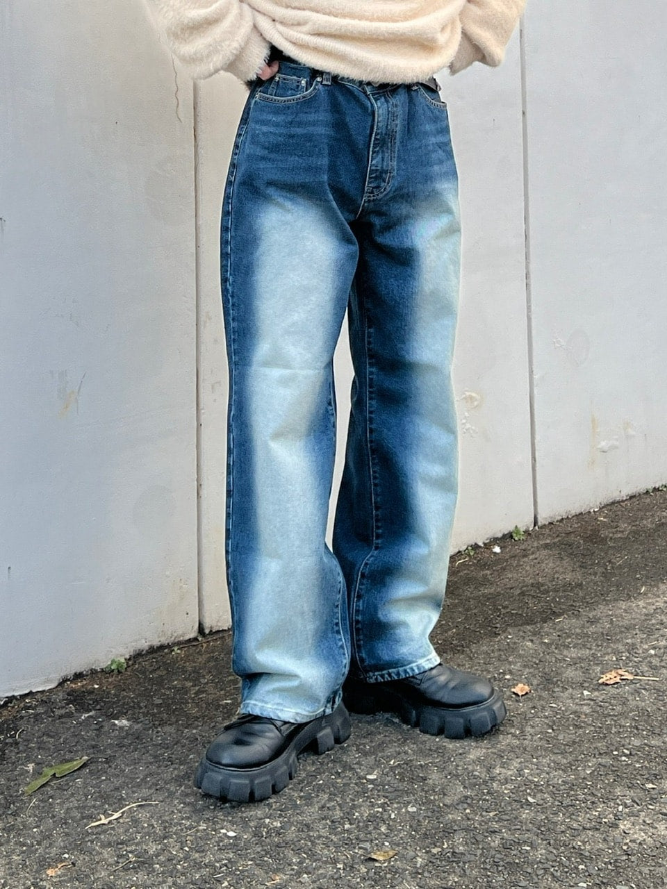 【Chikashitsu +】vintage wash denim pants (2color) / 【チカシツプラス】ヴィンテージウォッシュデニムパンツ