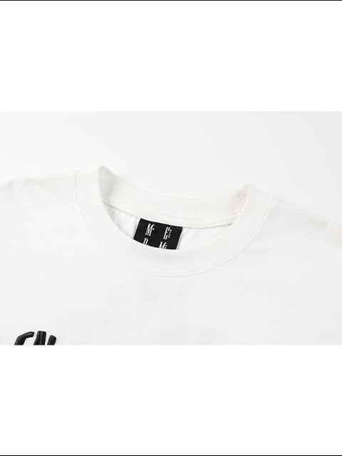 【MR. ENJOY DA MONEY】Cutting font short sleeves