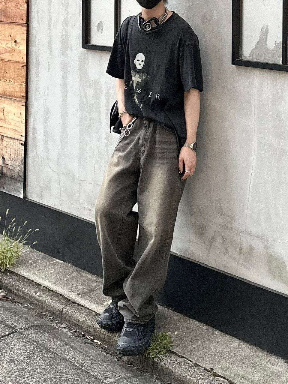 大阪店WEB限定受注制【Chikashitsu +】smokey brush deim pants (2color)