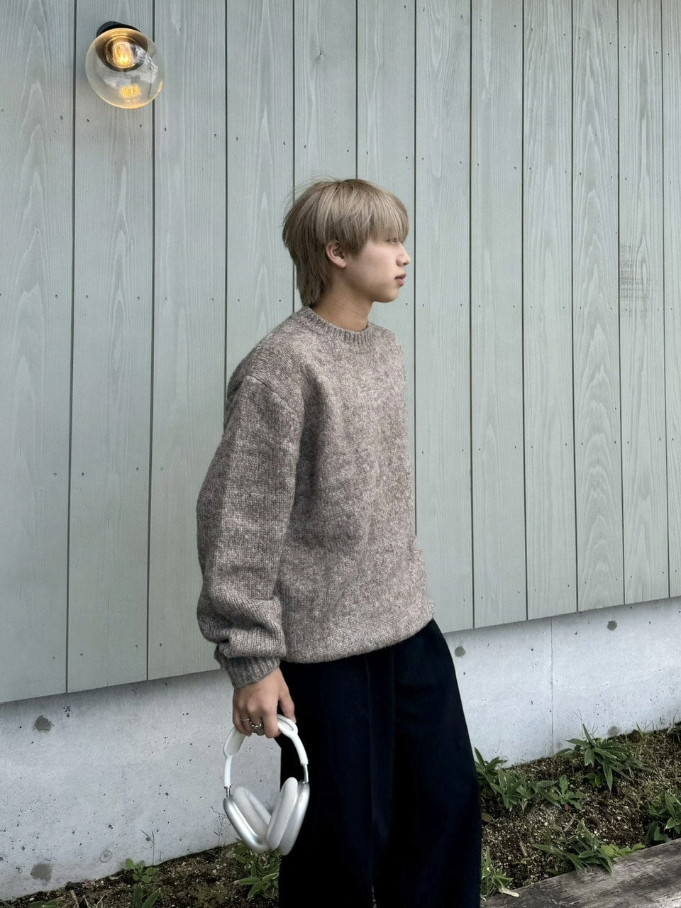 受注制【RENOL】wool mix round knit (4color)