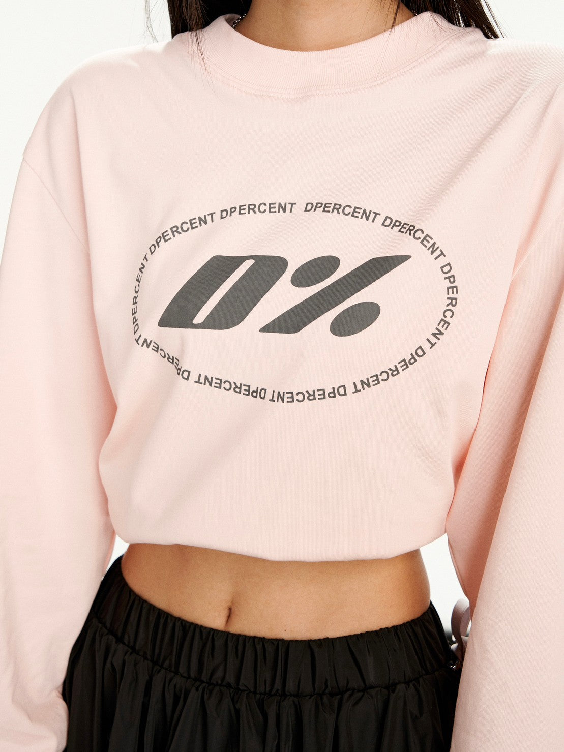 【Dpercent】Front Logo Sweater