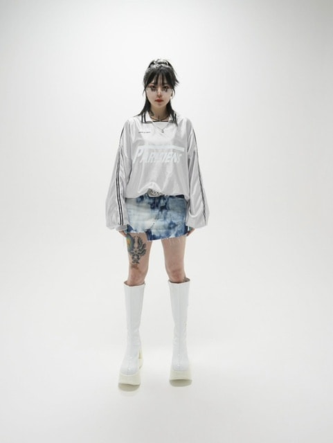 受注制【Never mind the XU】uniform line long sleeve tee (2color)