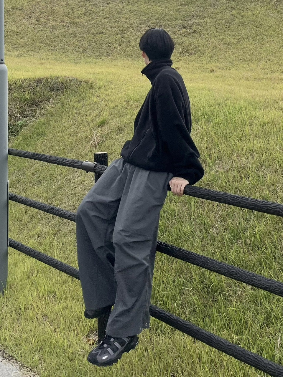 受注制【youll】snap button tuck wide pants (3color)