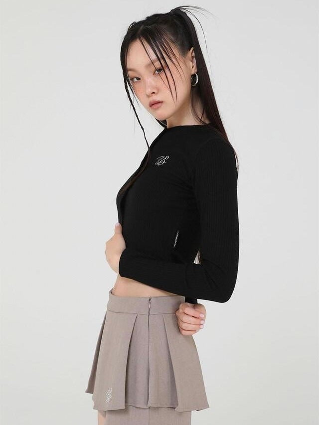 【Uglyshadow】CRYSTAL CARDIGAN / 【アグリーシャドウ】クリスタル長袖カーディガン