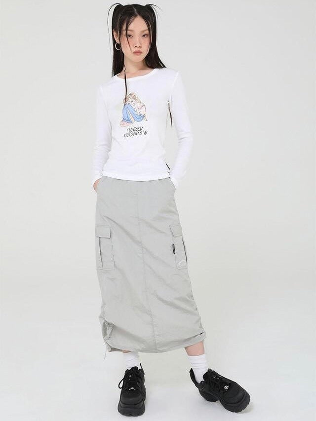 【Uglyshadow】OFFICIAL SHIRRING SKIRT