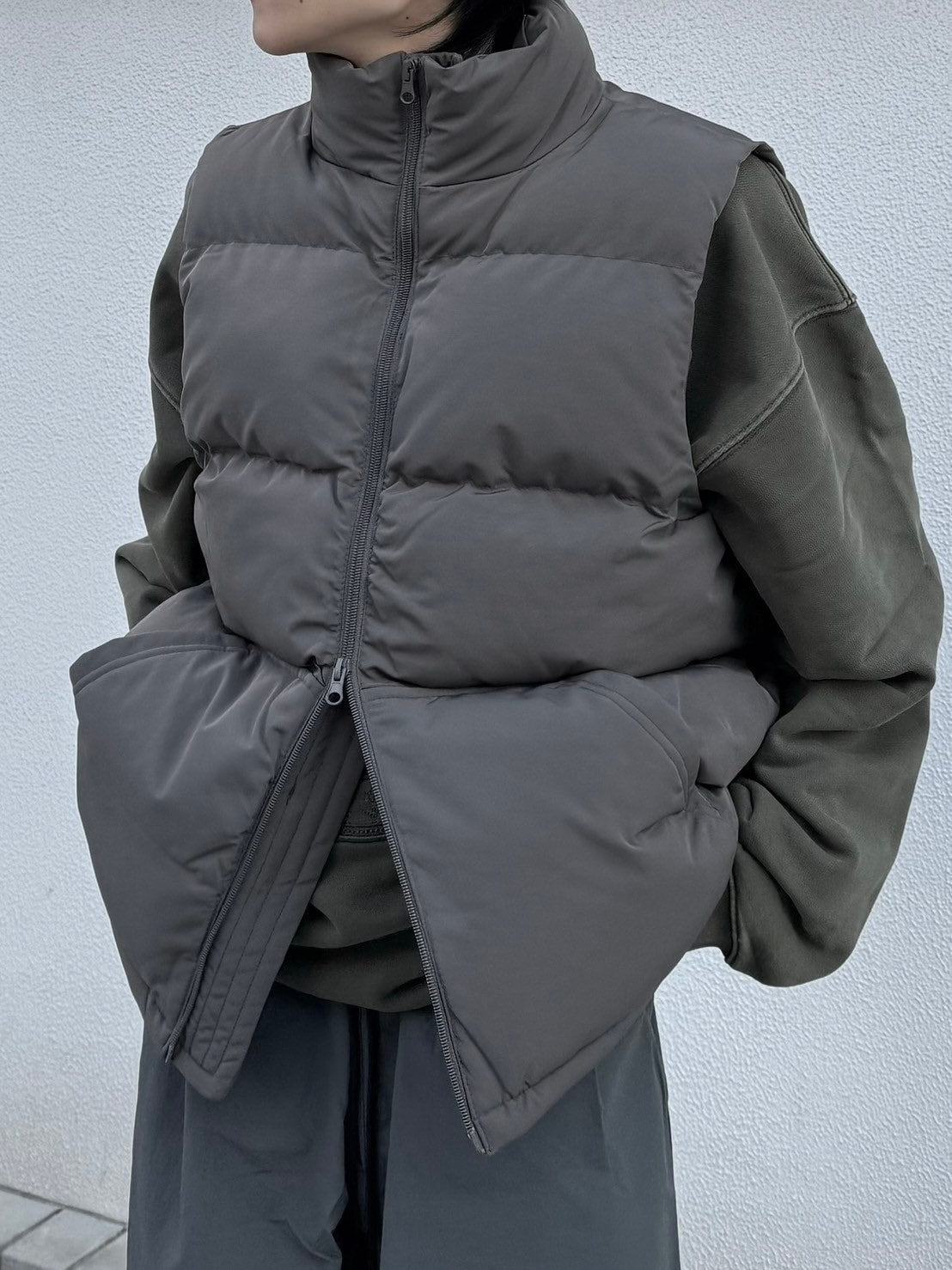 受注制【Chikashitsu +】padded vest (5color)