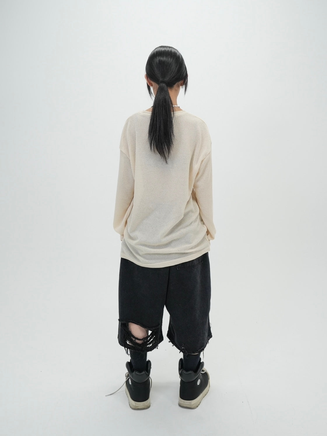 受注制【Bizarre Maiden】vintage mesh long sleeve (2color)