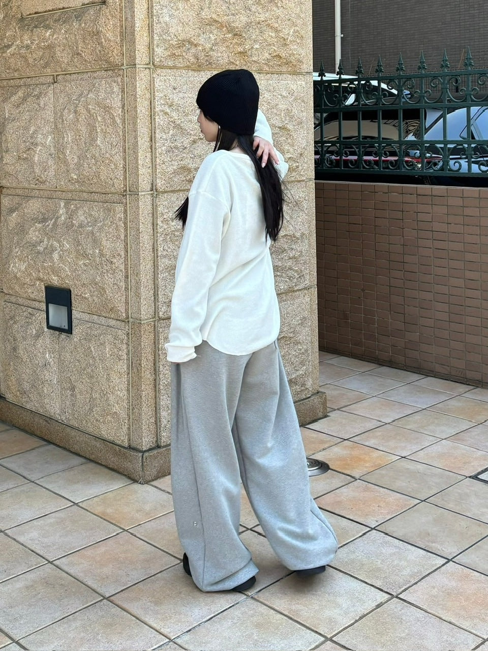 受注制【Chikashitsu +】snap button buggy sweat pants (3color) / 【チカシツプラス】スナップボタンバギースウェットパンツ
