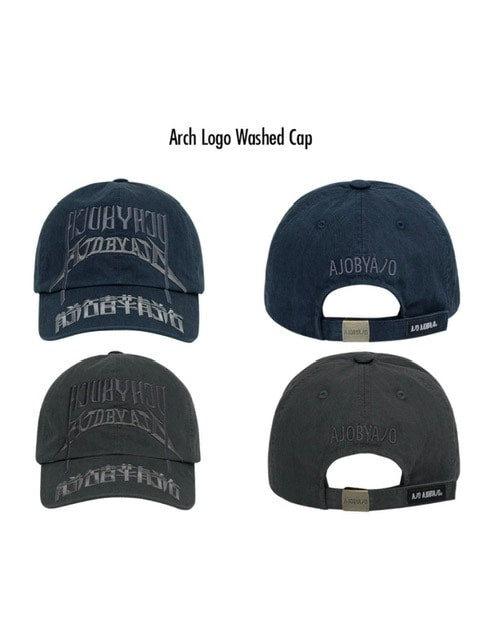 【AJOBYAJO】Arch Logo Washed Cap