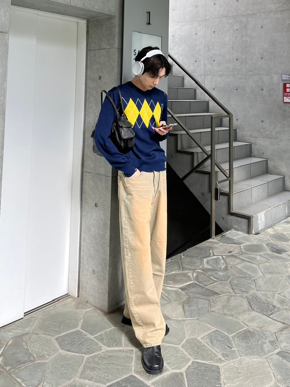 【Chikashitsu +】vintage wash semi wide denim pants 3 / 【チカシツプラス】ヴィンテージウォッシュセミワイドデニムパンツ