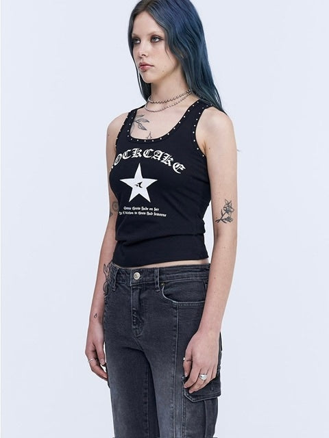 【ROCK CAKE】Crystal Hotfix Sleeveless