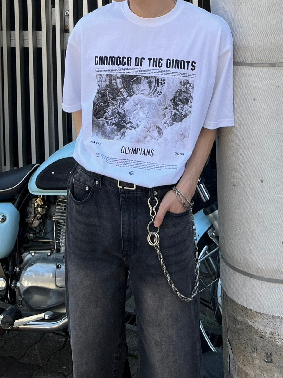 大阪店WEB限定【Chikashitsu +】oversized olympos t-shirt (2color)