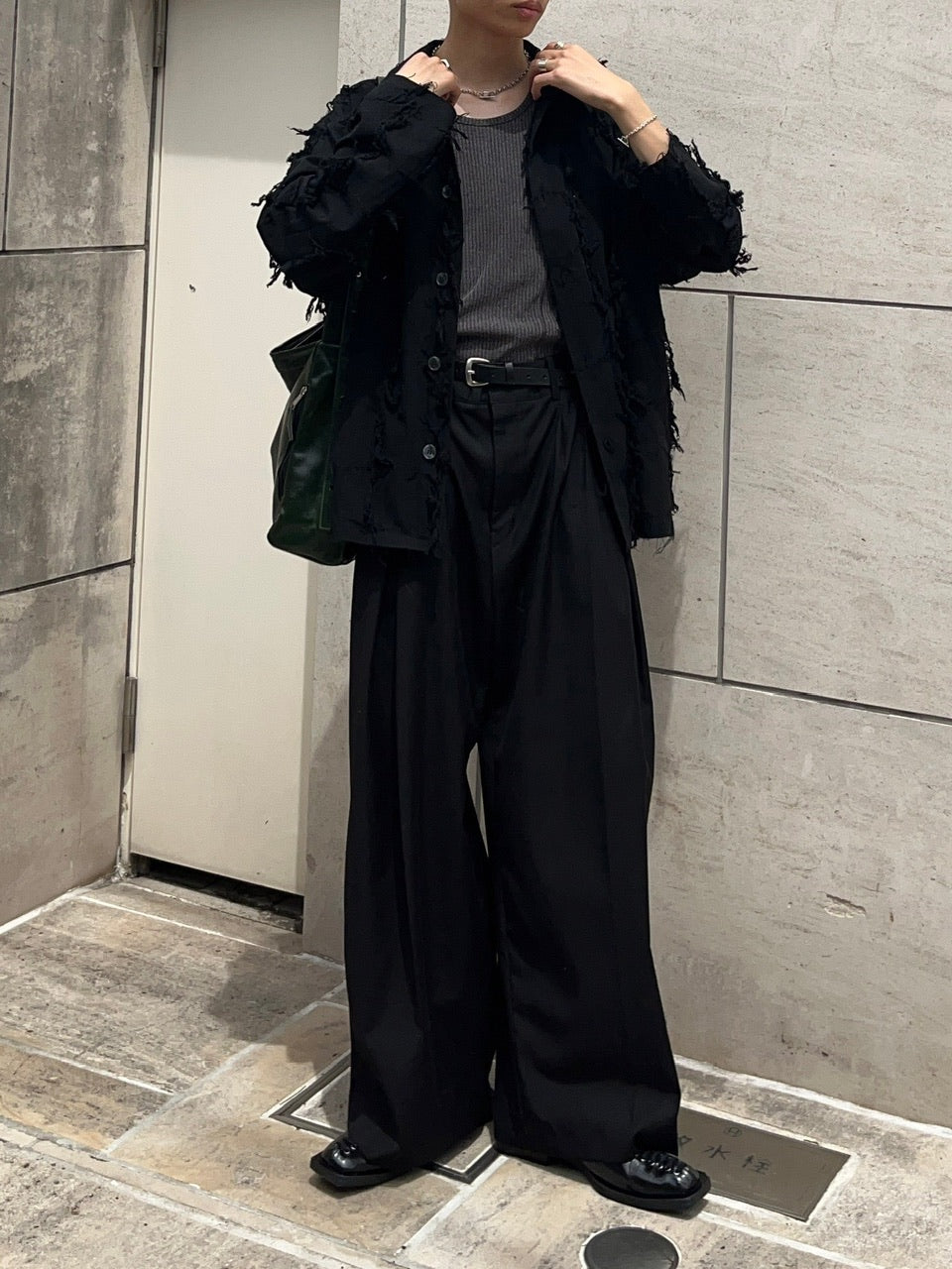 受注制【Chikashitsu +】vegan leather box belt bag (2color)