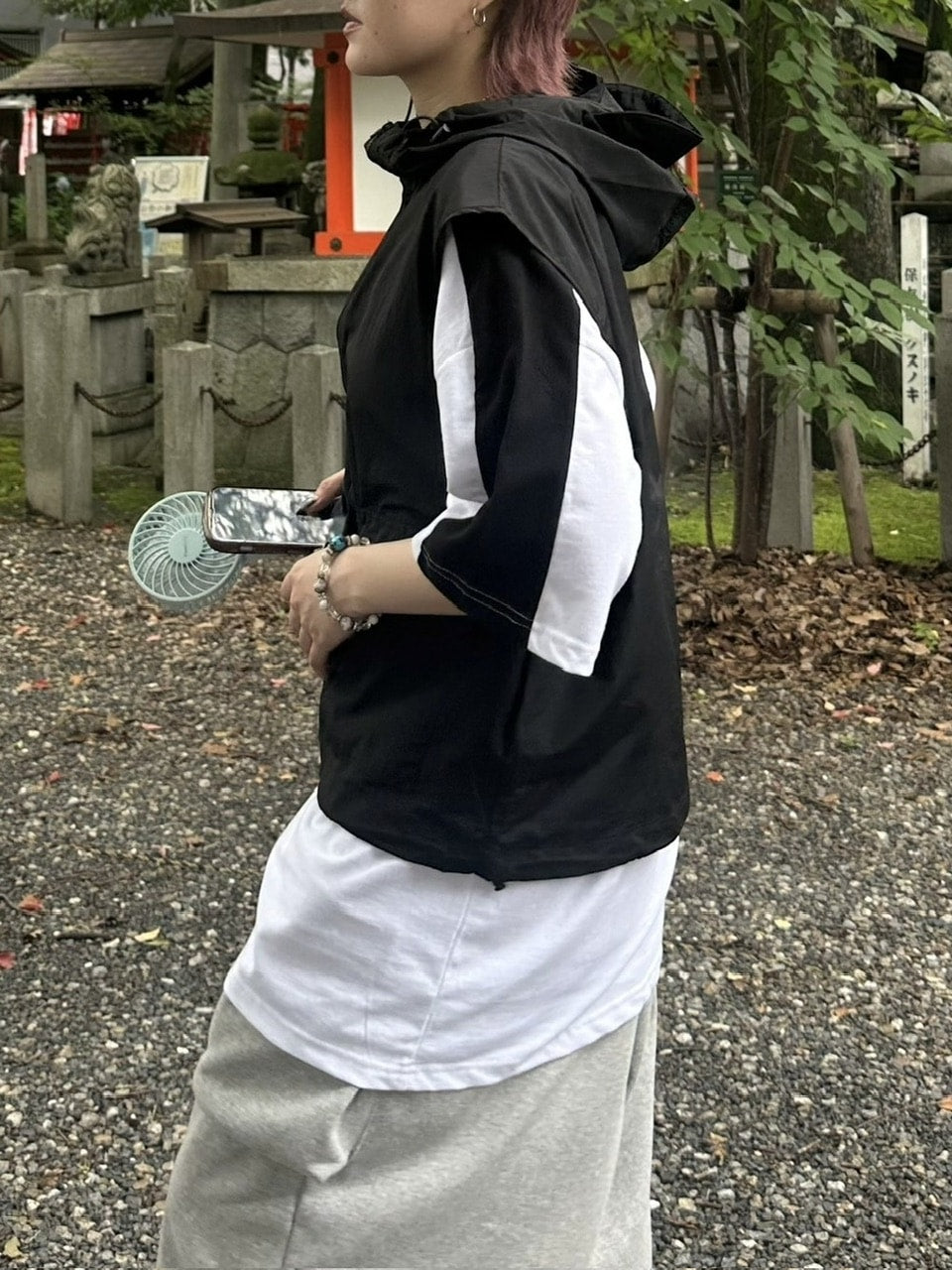 受注制【youll】nylon hooded vest (2color)