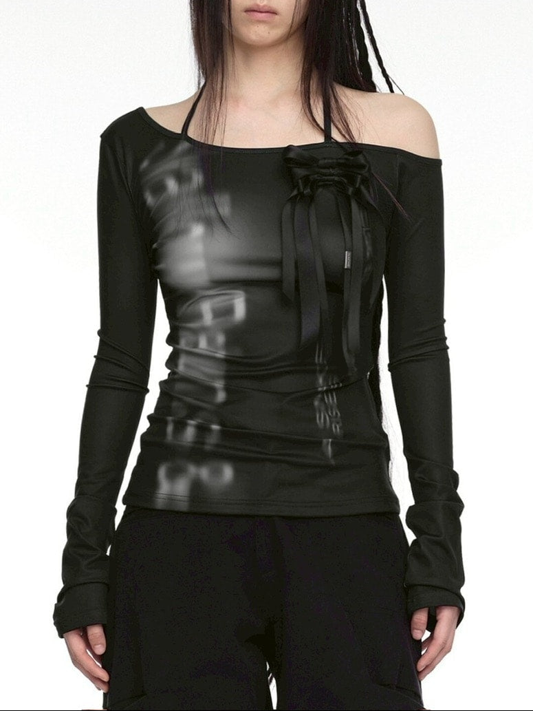 【NACHE】HALTER SLIM FIT LONG SLEEVE